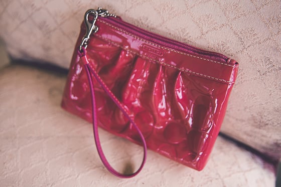 Image of Pink Coach Wristlet