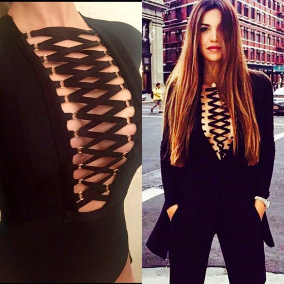 Image of FLAWLESS BLACK OPEN BODYSUIT