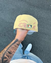 Image 4 of TEAL / CREAM  SEATTLE MARINERS CUSTOM FITTED CAP