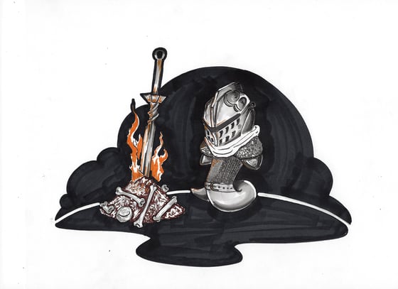 Image of Dark Souls - Bonfire - Chicago Street Art - WoOrms - Original