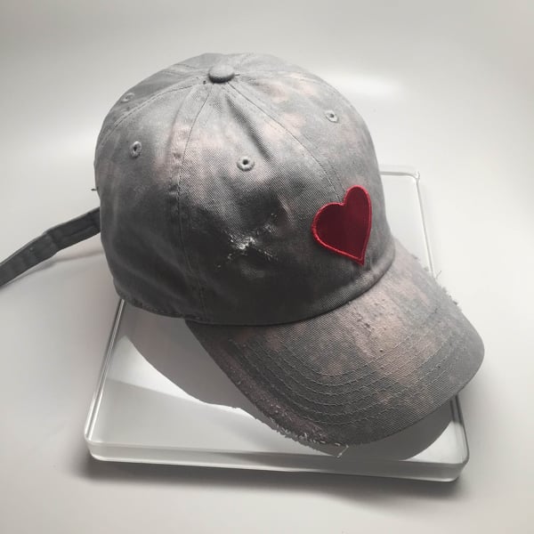 Image of Gray Love More Distressed Hat