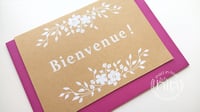 Image 2 of cartes ☙folia☙ sérigraphiées  bienvenue ou joyeux anniversaire