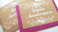 Image 4 of cartes ☙folia☙ sérigraphiées  bienvenue ou joyeux anniversaire