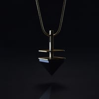 Image 1 of SHIELDING POWER necklace // Shungite pyramid stone