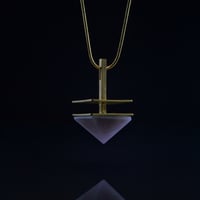 Image 1 of LOVE CONNECTION necklace // Rose Quartz pyramid crystal