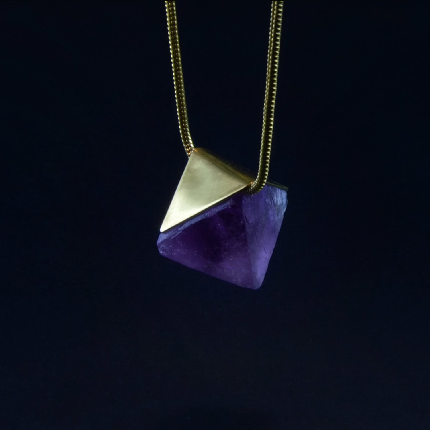 purple fluorite pendant