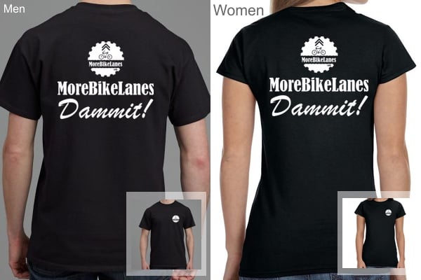 Image of MoreBikeLanes.com Shirt + Free Shipping - Dammit!