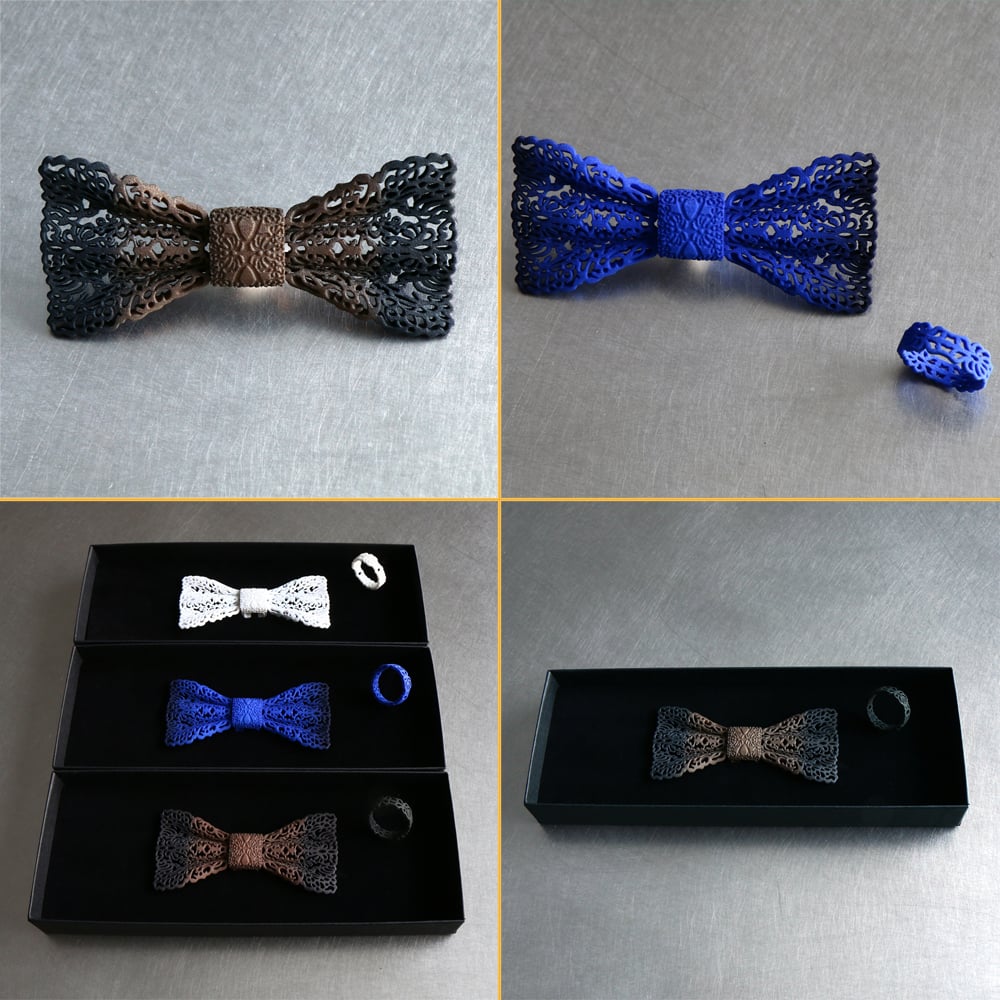 Image of 3D printed bow tie LACE