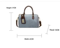 Image 2 of New Denim Speedy Bag Brown Straps