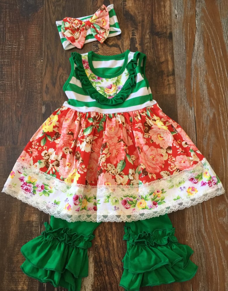 Image of "Sweet Pea" 2 piece Capri set