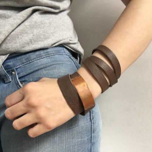 Image of Double-Wrap Bracelet with Rectangle