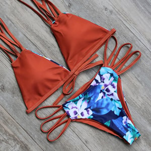 Image of SYNS BROWN N BLUE REVERSIBLE KINI