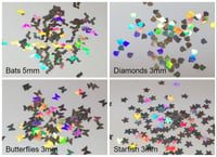 Image 1 of Silver Holo Fun-Shaped Glitters