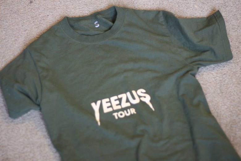Image of Yeezus Tour Olive Green Shirt *Used*