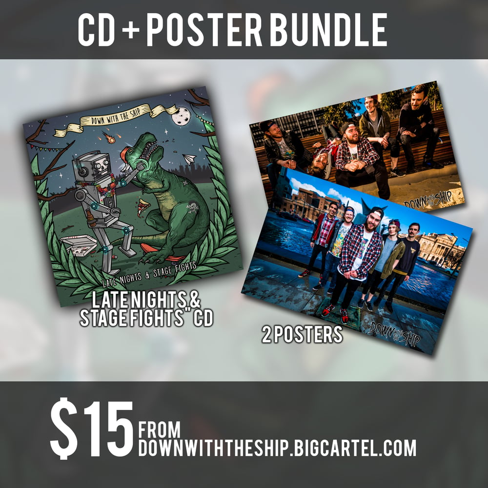 Image of "Late Nights & Stage Fights" CD + Poster Bundle