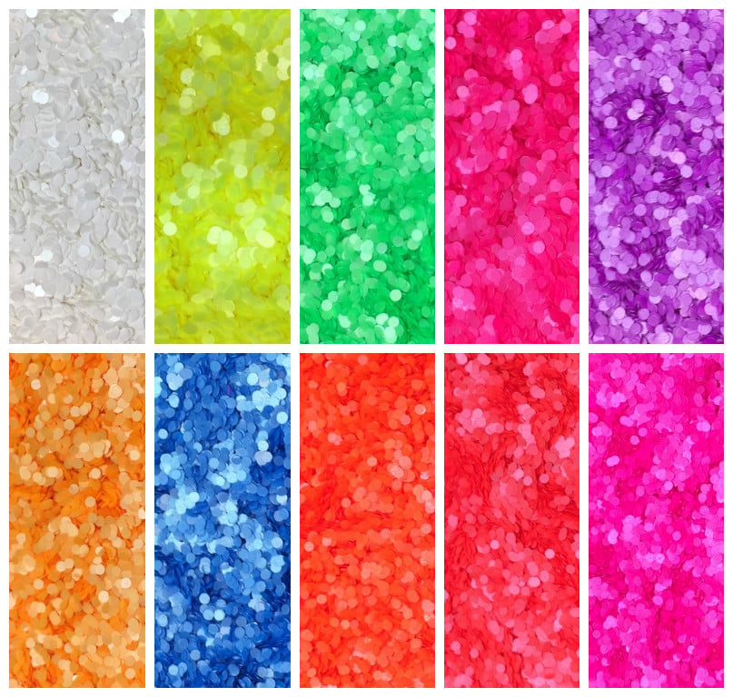 Image of Neon Round (Dots) Glitter 1mm (.04")