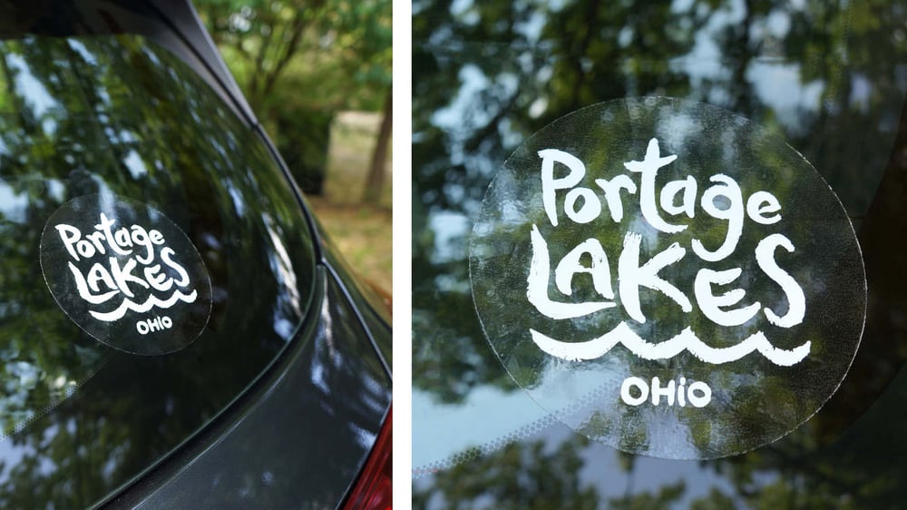 Portage Lakes Clear Vinyl Heavy Duty Sticker | Kristina Gauer