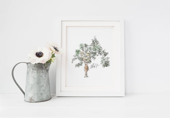 Image of Classic and Clean Bouquet Art Print
