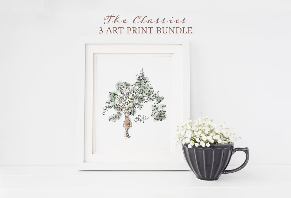 Image of Classic Bouquets - Set of 3 Art Prints