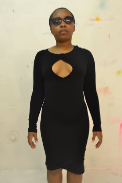 Image of Bebe Keyhole Sweater Dress