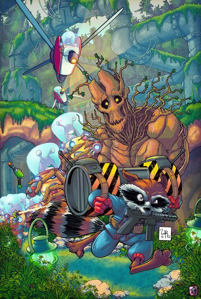 Image of Rocket and Groot Print
