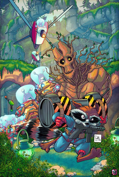 Image of Rocket and Groot Print