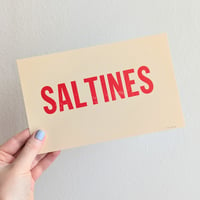 Saltines Mini Letterpress Print