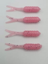 Pink Pepper Split Tail Grub Minnow 8 pcs