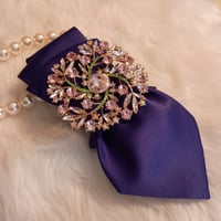 Image 3 of PENELOPE PURPLE &PINK TIE NECKLACE