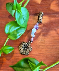 Flower Dangle Bead with Fluorite & Rose Quartz