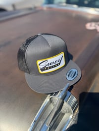 Image 2 of Charcoal/ Yellow Retro Script Hat