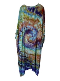 Image 4 of M Long Woven Kimono in Earthy Spiral Ice Dye