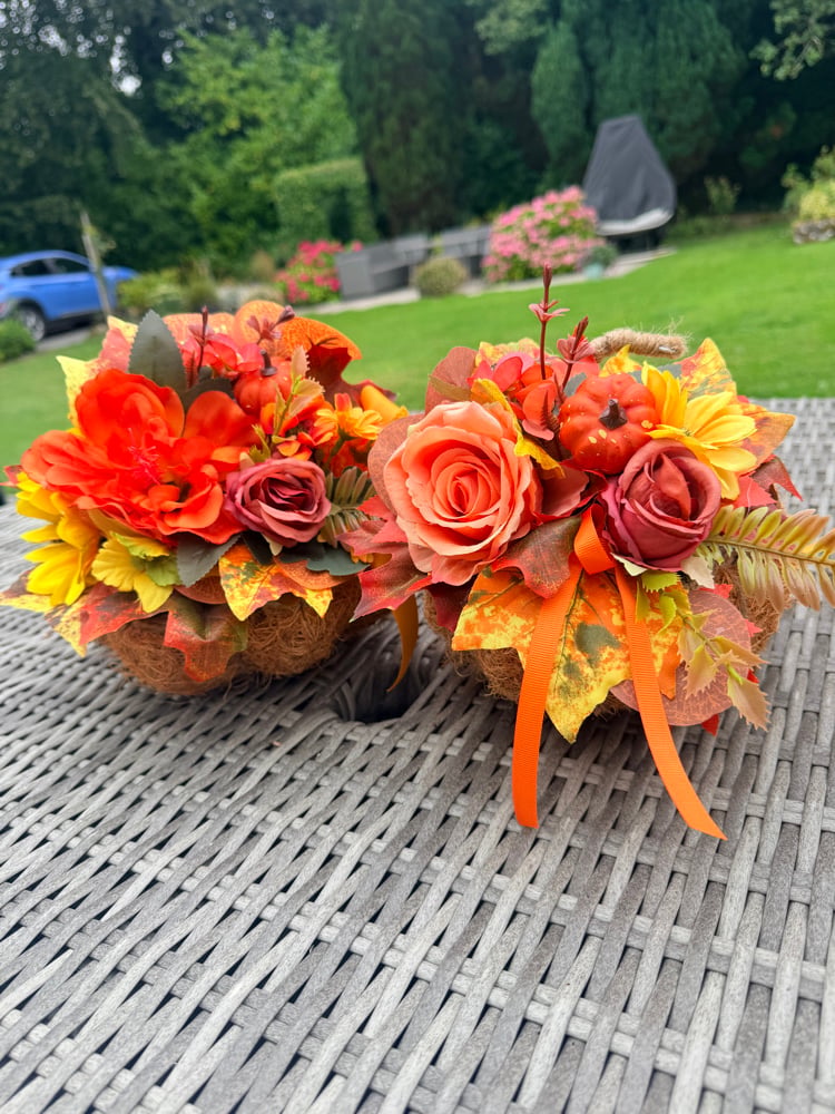 Image of Raffia Pumpkins 