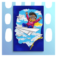 Image 1 of Canvas Print Black Boy Fly