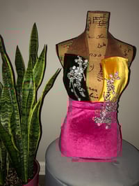 Image 5 of “AMINA” Rhinestone Colorblock Homecoming Dress