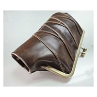 Image 4 of Coffee Mosaic Leather Clutch 