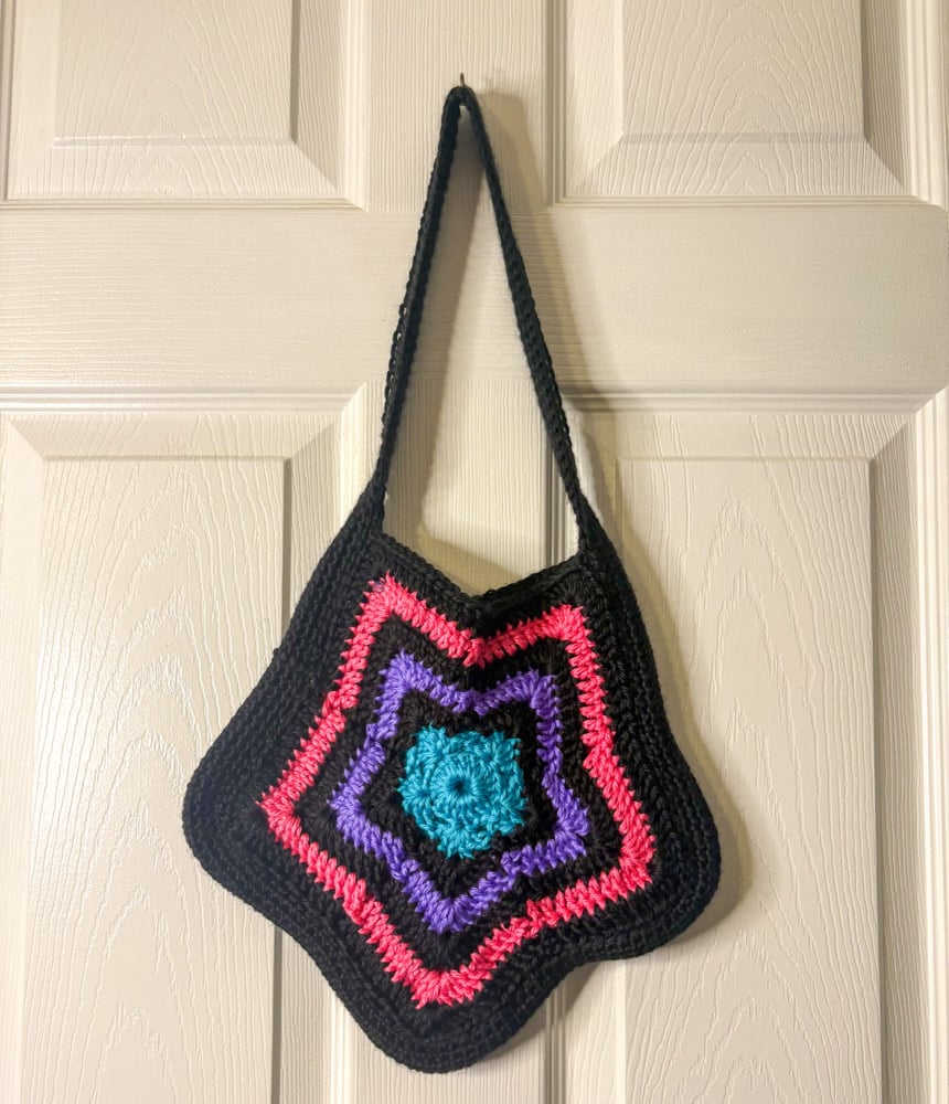 Image of Multicolored Black Mini Star Bag