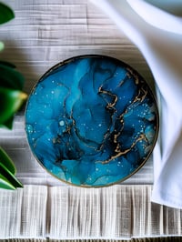 Image 5 of Set of 4 Epoxy Resin Art Coasters 'The Truth'