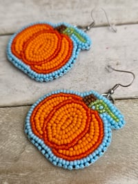 Image 2 of Orange Pumpkin earrings 