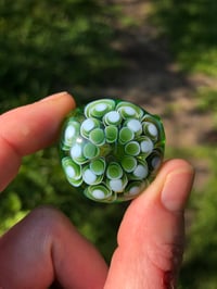 Image 1 of Green X Dots On Lime