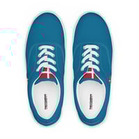 Image 4 of Herresko i lærred med snøre + flag (canvas)