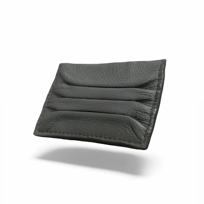 Creased Leather Card Holder