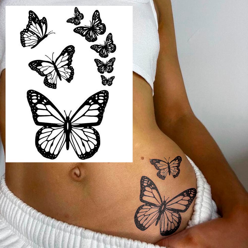  T.O.T butterflies available in black or red