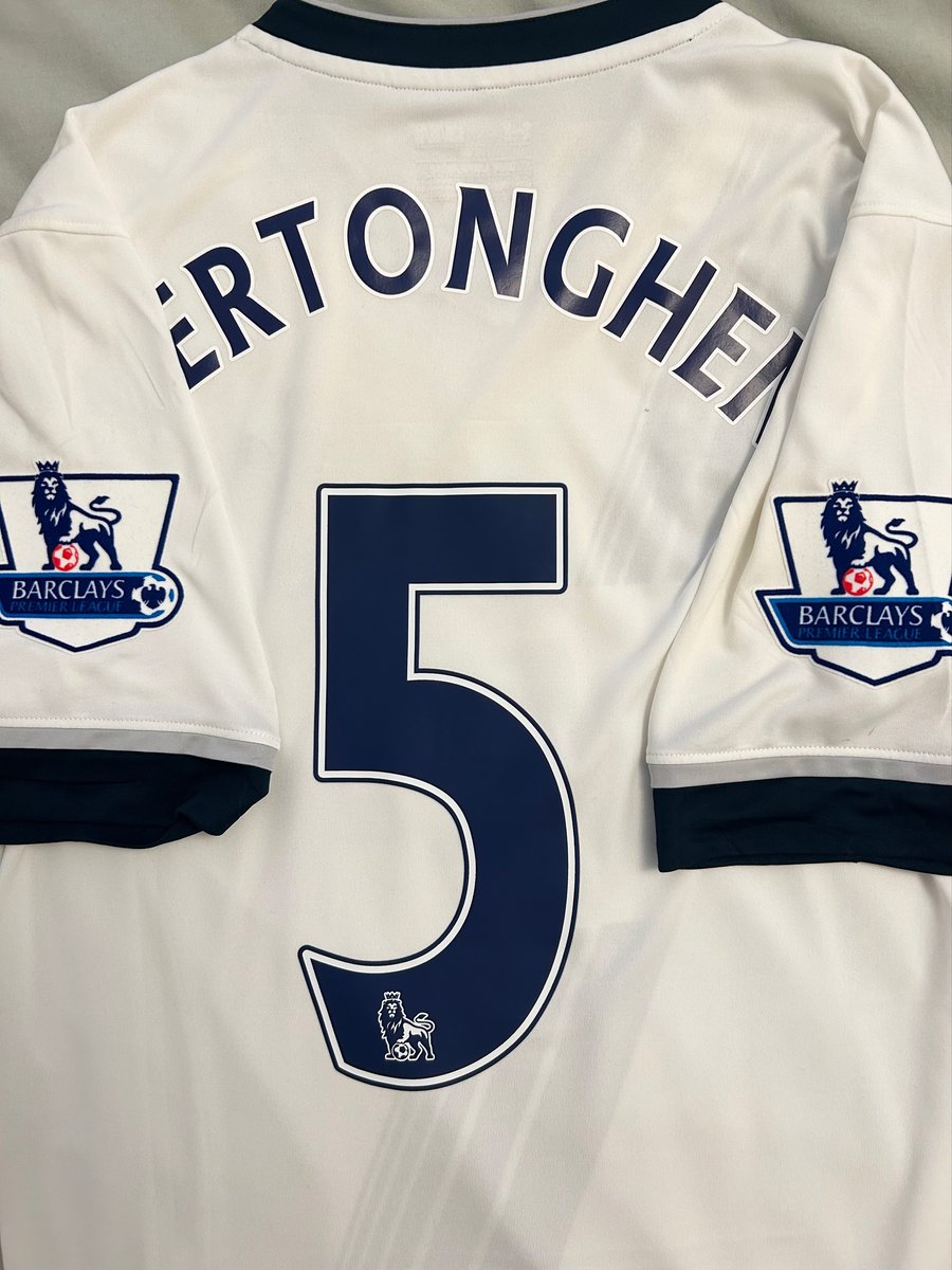 Image of Tottenham Hotspur “VERTONGHEN 5” 2015/16 Home Shirt + PL patches (M)