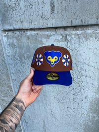 Image 3 of BLUE VISOR MULTI TONE CHICAGO CUBS CUSTOM FITTED CAP