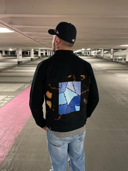 Image of SW X @maderoundthecorner Print Denim Jacket 1/1 Size L 