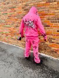 Image 4 of PINK RHINESTONE KW TRACKSUIT