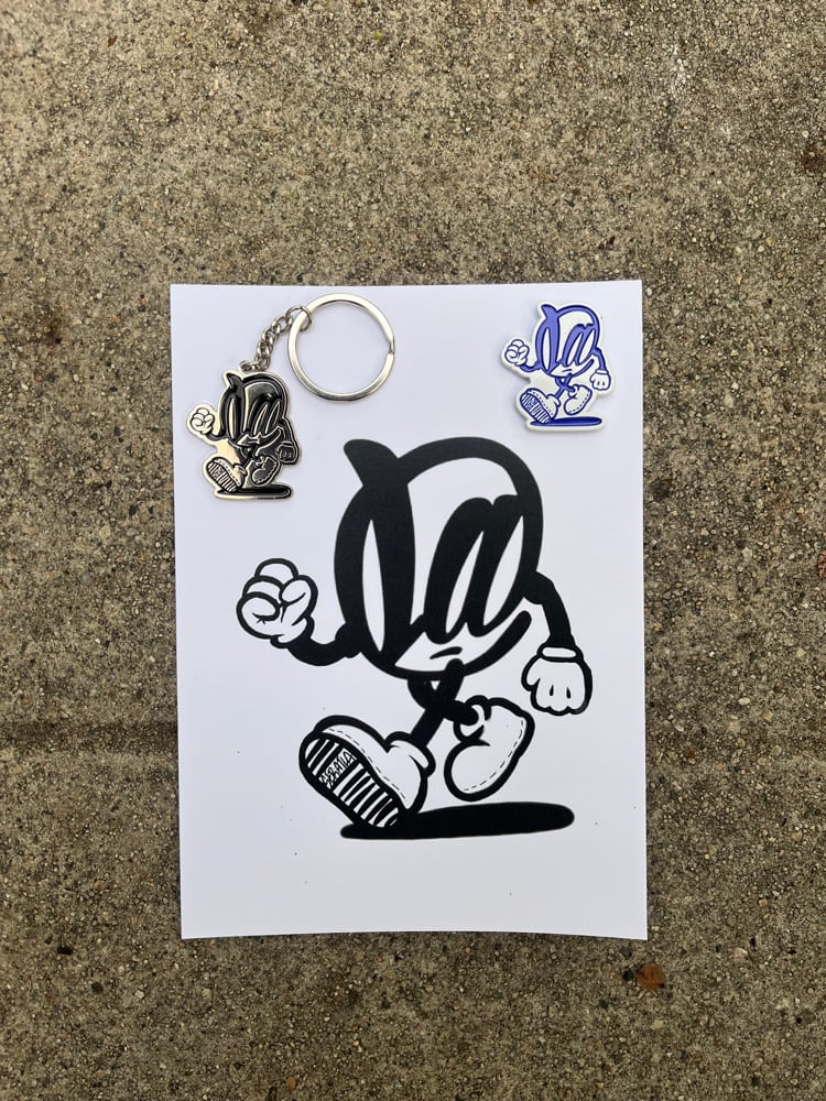 Image of @La Pin and Keychain Set