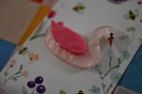 Image 3 of Light pink swan mini brooch