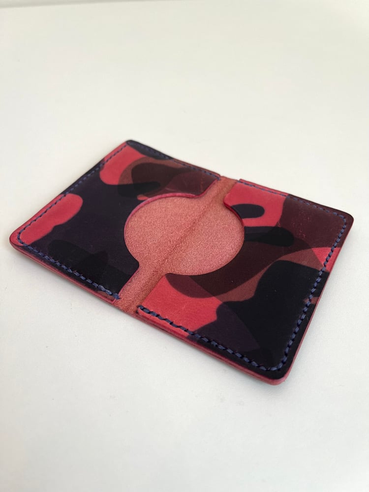 Image of Hot Pink Camo Slim Bifold Cardholder 